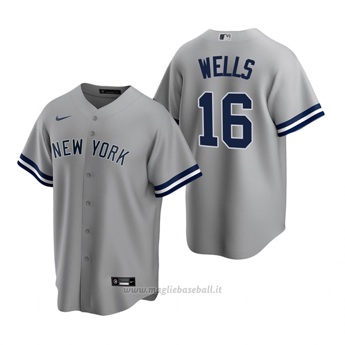 Maglia Baseball Uomo New York Yankees Austin Wells Replica 2020 Grigio